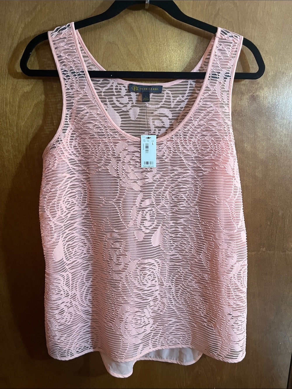 The Limited Peach Lace-Overlay Tank - Bundle for Free Shipping